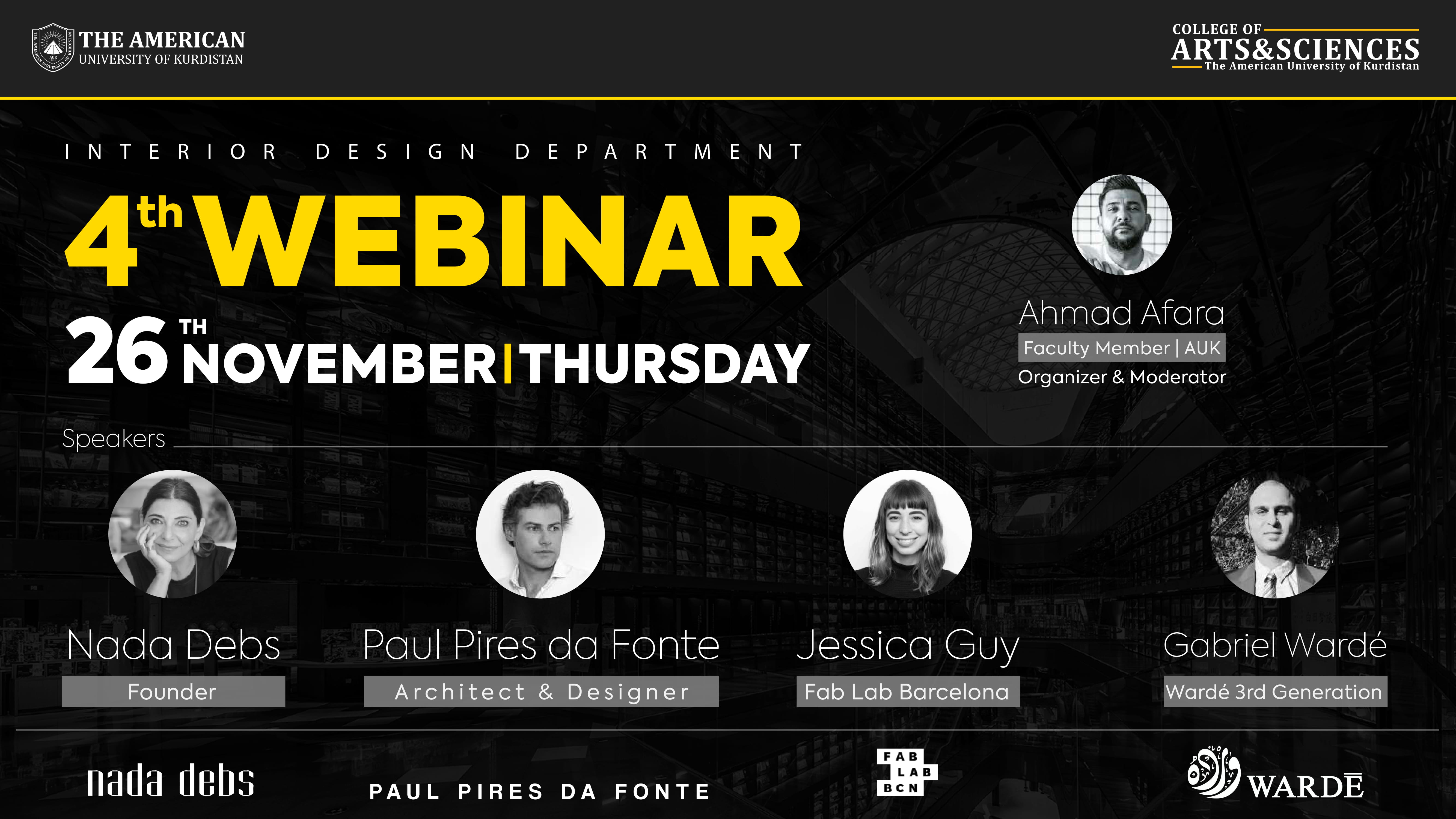 A broucher of the AUK Interior Design virtual conference, containing key speakers. (Photo: AUK)